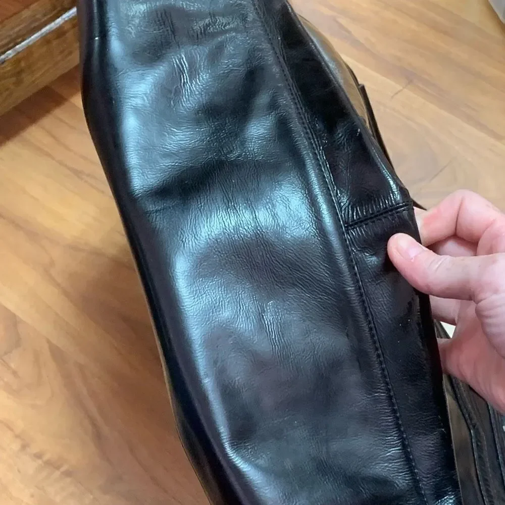 Botkier Ladies Black Double Handle Glossy Hobo Handbag